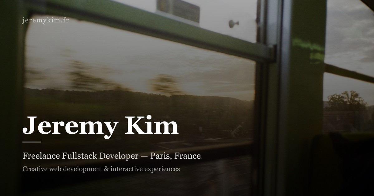 Jeremy Kim — Fullstack Developer